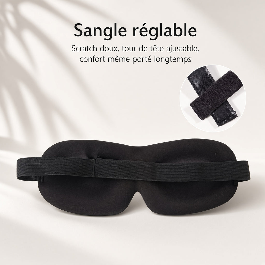 Masque de sommeil 3D Alignia – Occultant, sans pression sur les yeux