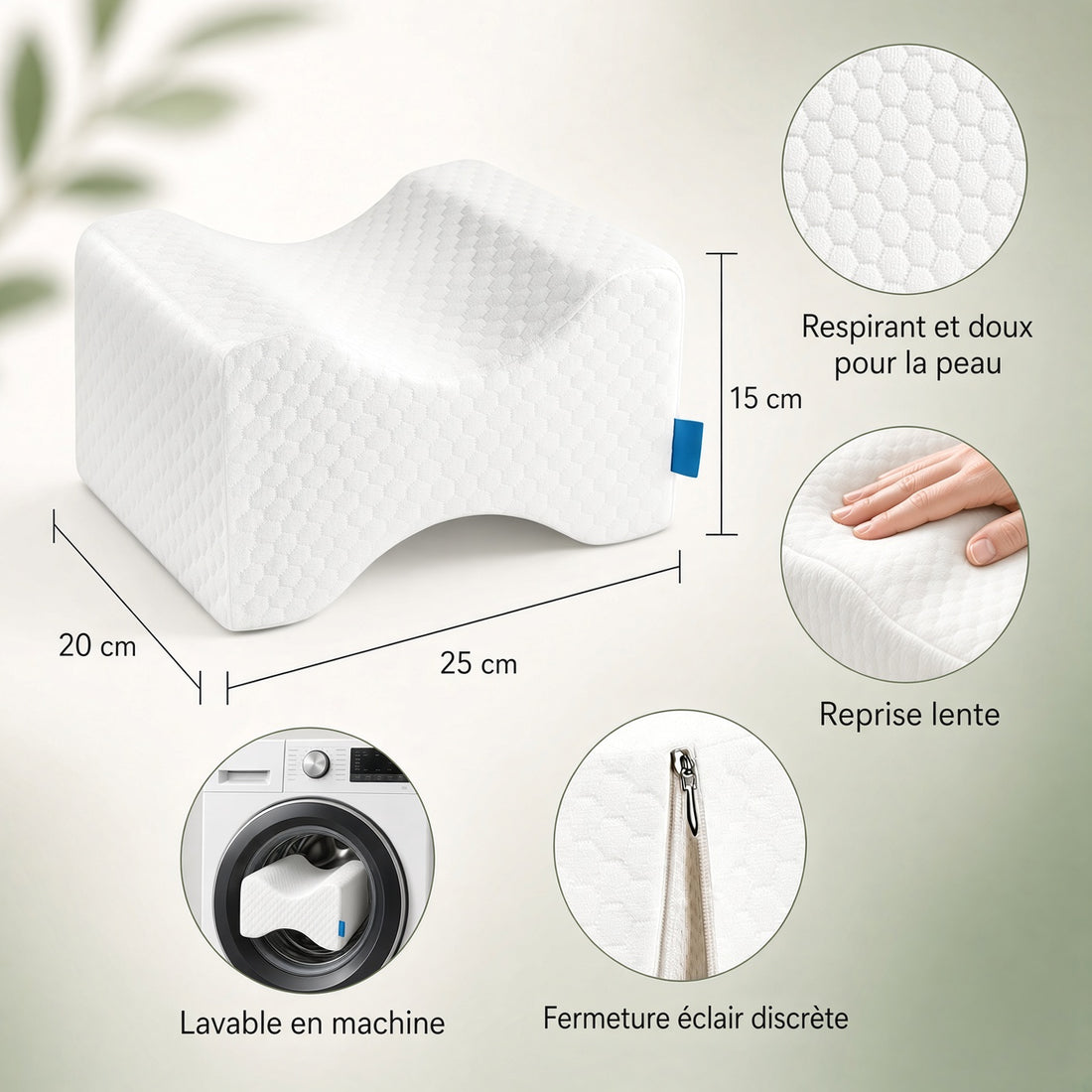 Coussin Genoux Alignia – Mousse à mémoire de forme avec sangle